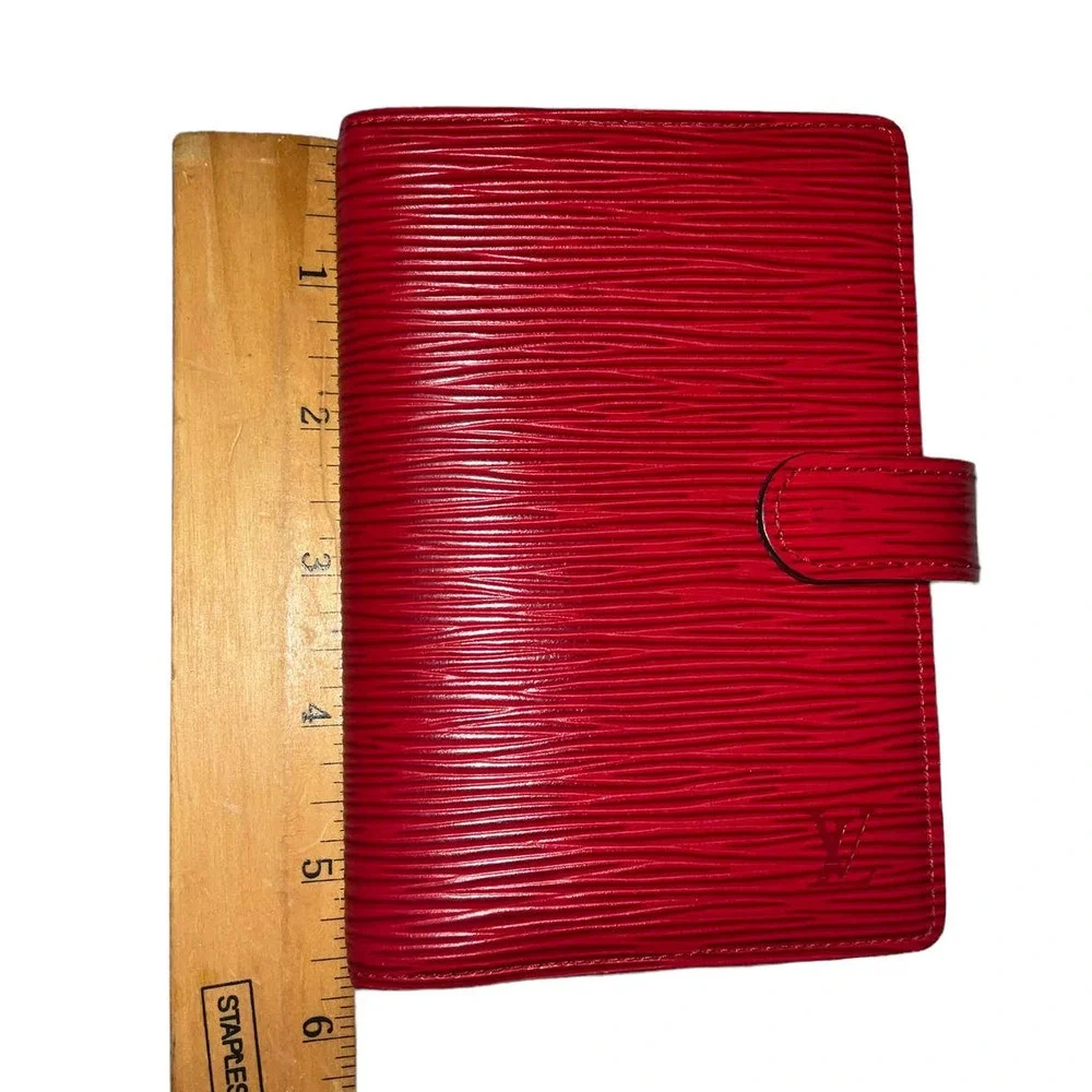 Louis Vuitton Red Epi Small Ring Agenda Cover